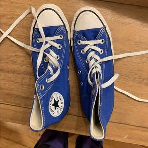 Blue high top converse women’s 7.5